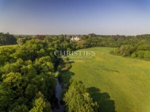 Open field with a stream