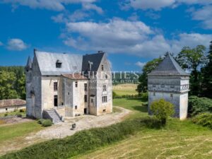Château historique avec chapelle romane, dépendances et 56 hectares de terres