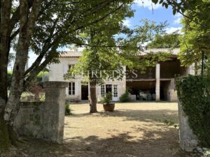 Elegant Stone Property with Guest House and Pool near Ribérac