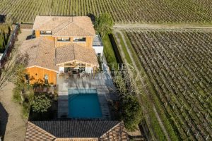Maison contemporaine d’exception – Vue panoramique sur les vignes – Calme absolu – À moins de 10 minutes à vélo du centre-ville de léonin