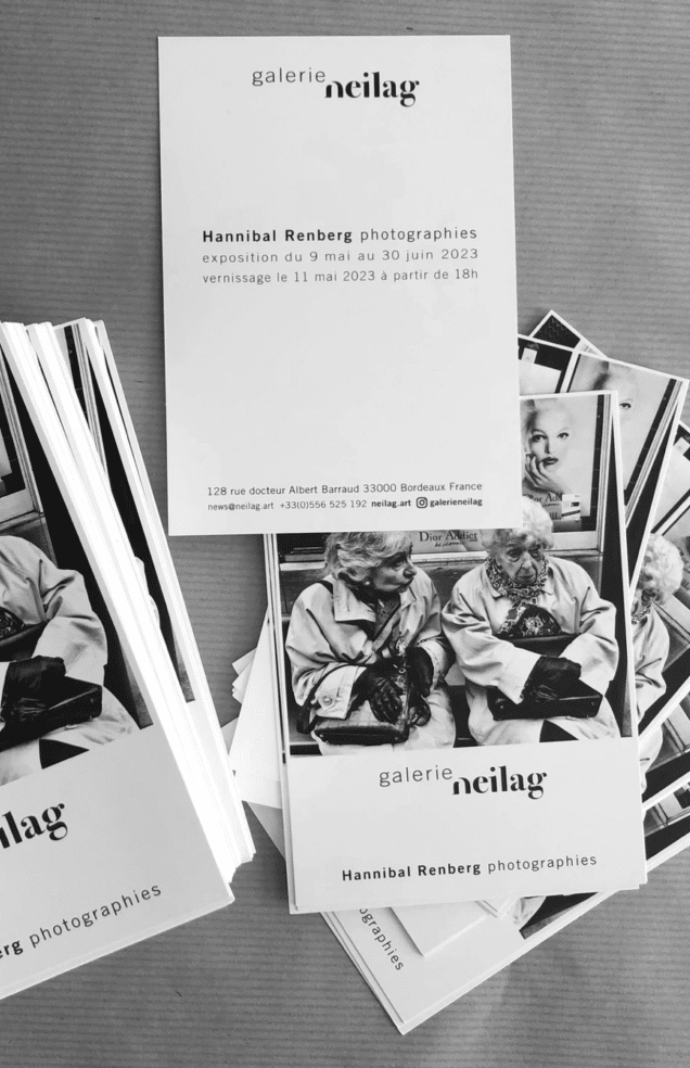 Flyer de l'exposition Hannibal Renberg avec la Galerie Neilag