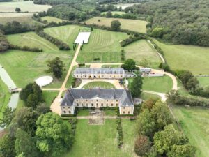 Historic 18th-century abbey with equestrian estate in pristine countryside.