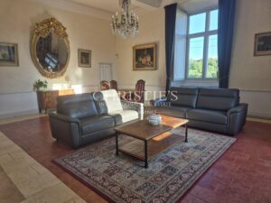 Elegant historic château in elevated position with wide ranging views of the Gers countryside