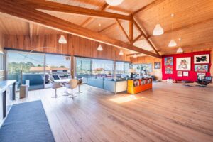 CASSY LANTON, villa bois d'architecte, vue Bassin