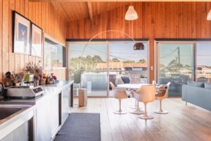 CASSY LANTON, villa bois d'architecte, vue Bassin