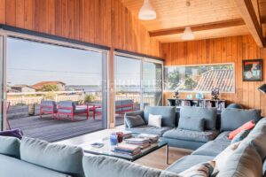 CASSY LANTON, villa bois d'architecte, vue Bassin