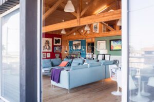 CASSY LANTON, villa bois d'architecte, vue Bassin