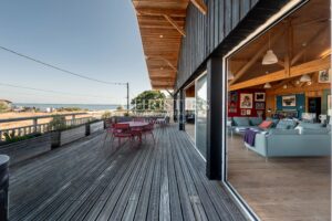 CASSY LANTON, villa bois d'architecte, vue Bassin