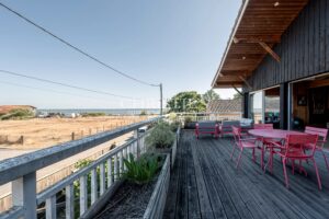 CASSY LANTON, villa bois d'architecte, vue Bassin