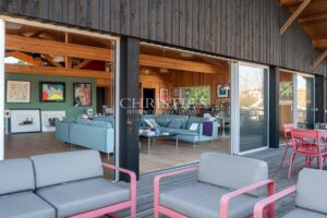 CASSY LANTON, villa bois d'architecte, vue Bassin