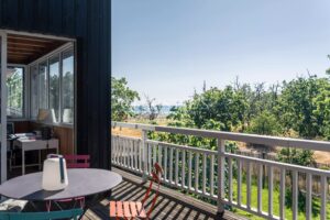 CASSY LANTON, villa bois d'architecte, vue Bassin