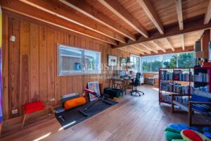 CASSY LANTON, villa bois d'architecte, vue Bassin