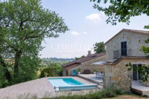 Haven of Peace Stone House, accompanied by a charming Guesthouse, nestled within 9.2 hectares of Diverse Land