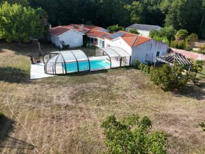Large Property in Grézac: 370 sqm, Covered Pool, Tennis Court and Gîte Space